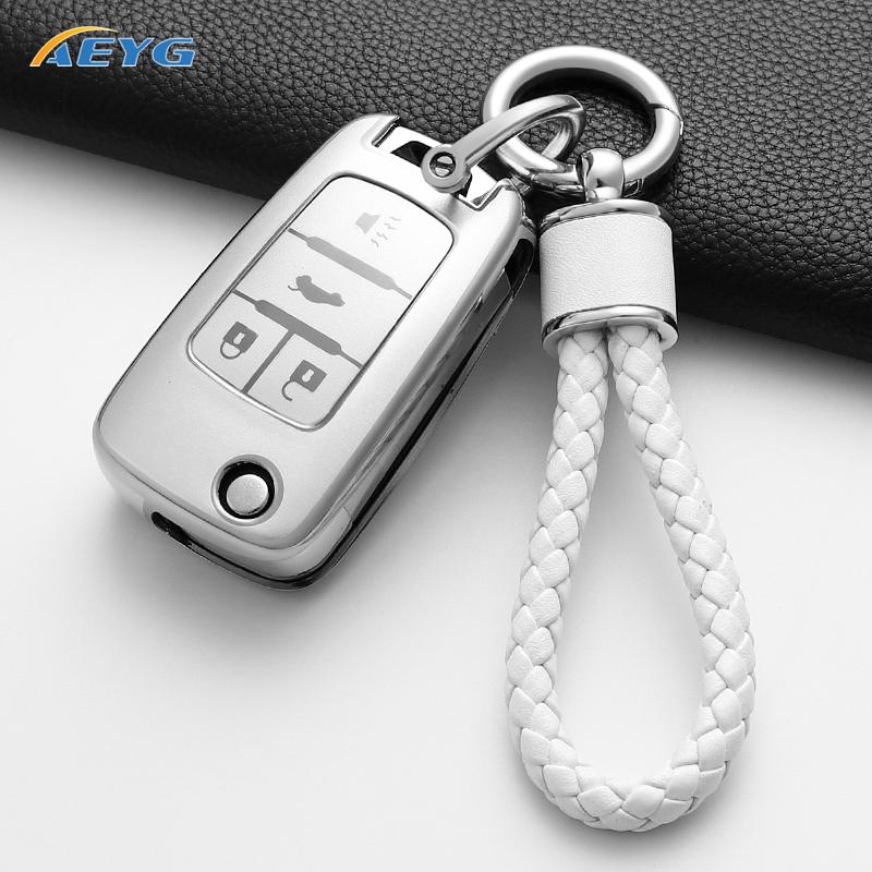 ТПУ Для Chevrolet Cruze Aveo Trax Sail Malibu Captiva Opel Vauxhall Astra J Corsa Insignia Mokka Чехол-брелок для ключа автомобиля Брелок-чехол Трос для брелока