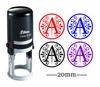 Custom A-Z Alphabet Stamp In Black Ink Monogram Round Rubber Stamp Self Inking Initial Stamp SHINY Mini Stamper 20