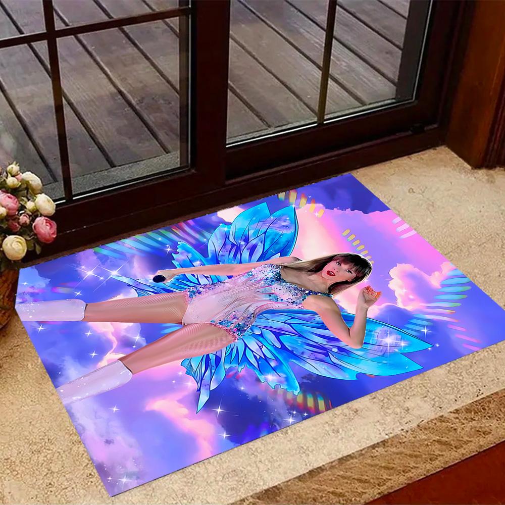 Taylor Swift Music Festival Themed Anti-Slip Rugs - Polyester Home Decor, Suitable for Bedrooms, Living Rooms, Doorways, Studios, and Decorations