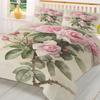 Modern Classic Double Pink Flower Rose Vintage With Pillow Case Custom 3pcs Bed Home Textile Quilt