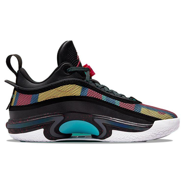 Air Jordan 36 Low Black Multi-Color Мужские кроссовки Washed-Teal Vivid-Sulfur Rush-Pink DH0833-063