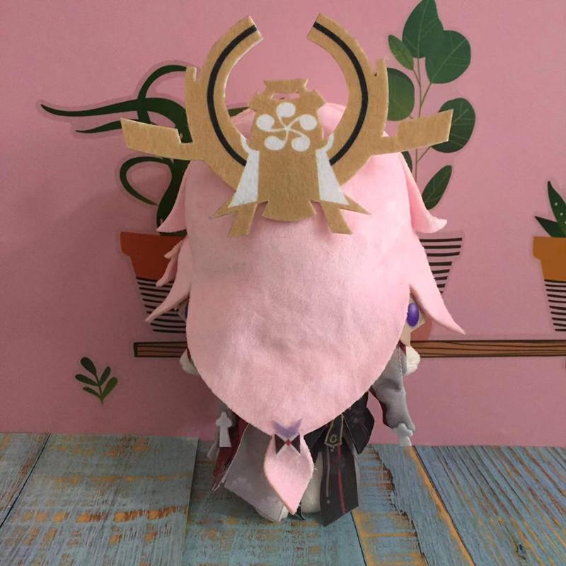 Игровой Аниме Геншин Импакт Плюшевая Кукла Игрушка 20см Яэ Мико Райдэн Гэнсёгун Билзул Милая Мягкая Набивная Подушка Детский Подарок Косплей