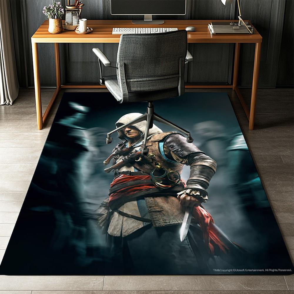 Ковер с принтом Assassin's Creed, Коврик, для офисного кресла, гостиной, спальни, кухни, Декор, Подарки.
