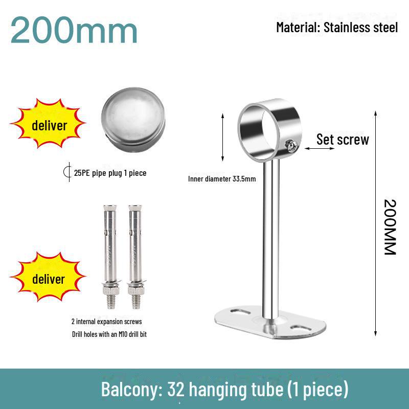 Stainless Steel Windproof Outdoor Clothes Drying Rack for Balcony.