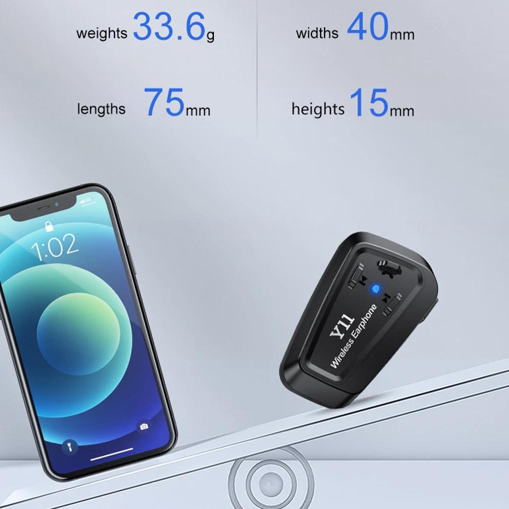 Y11 Беспроводная гарнитура для шлема мотоцикла Bluetooth5.3, комплект громкой связи, водонепроницаемый музыкальный плеер, динамик, наушники