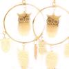 [L5086] - Golden 'Angel Wings' Designer Earrings