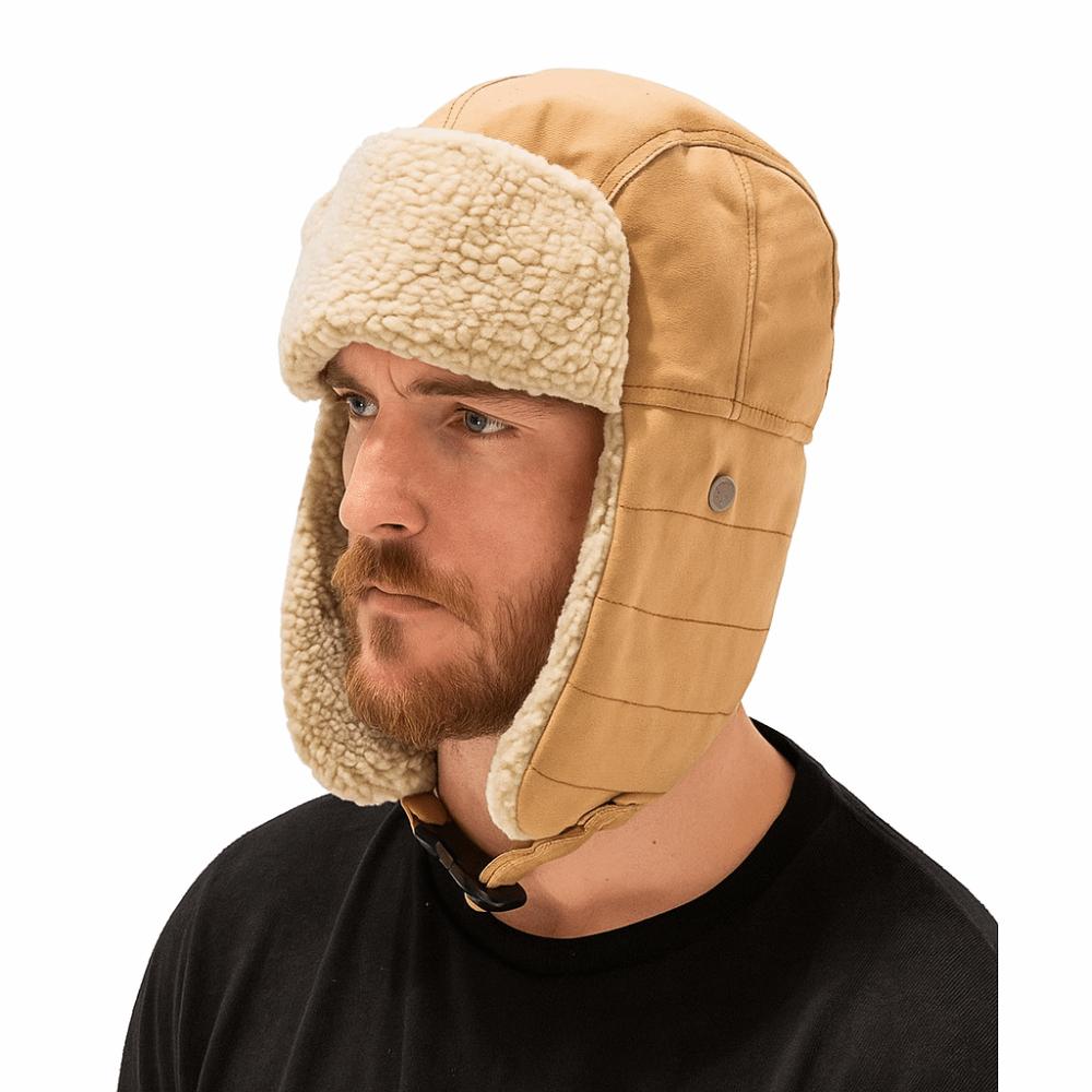 Windproof Ear Protective Hat Thickened Lei Feng Cap Simple Winter Plush Hat Men
