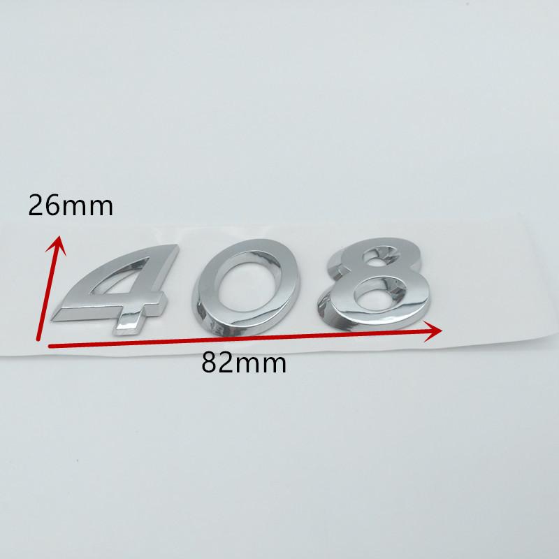 1pcs 3D ABS GT 206 207 208 301 307 308 408 508 car Letter Emblem Rear tail trunk Decals badge sticker Decal styling Accessories