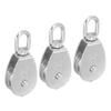 3Pcs Single Pulley Block Set 400kg Bearing Stainless Steel Pulley Roller for Lifting Boat Deck Towing