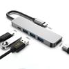 Type-C 5-in-1 Expansion Dock: HDMI Converter & USB Hub for Smartphones, Tablets, PCs, and Game Consoles