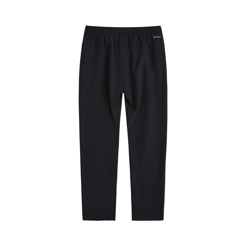 Li-Ning Модные Универсальные Удобные Повседневные Однотонные Простые Вязаные Спортивные Штаны Женские брюки Черные AYKV822-1