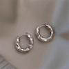 Модные серьги-кольца со стразами Корейская модная бижутерия Подарок