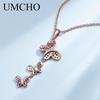 Umcho Элегантные ювелирные наборы с бабочками, кольца из стерлингового серебра 925 пробы, ожерелье с подвеской для женщин, свадебный подарок, ювелирные изделия