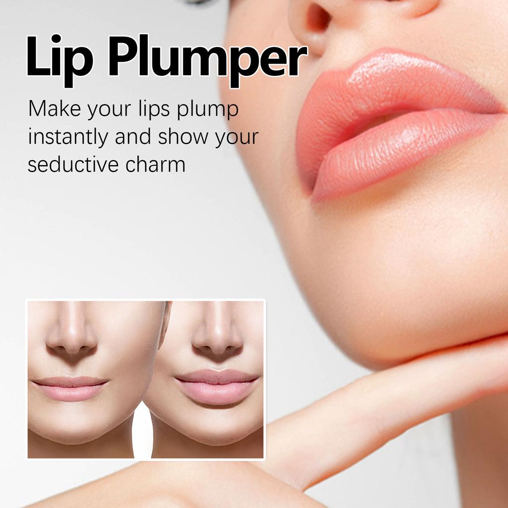 EELHOE Instant Volumising Lip Plumper Oil Collagen Moisturizer Care Lip Mask Repairing Reduce Lip Fine Lines Brighten Makeup Lipgloss
