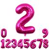 40inch Hot Pink Rose Foil Number Balloons Girls Birthday Pink Large Number Balloon Birthday Wedding Baby Shower Party Decor