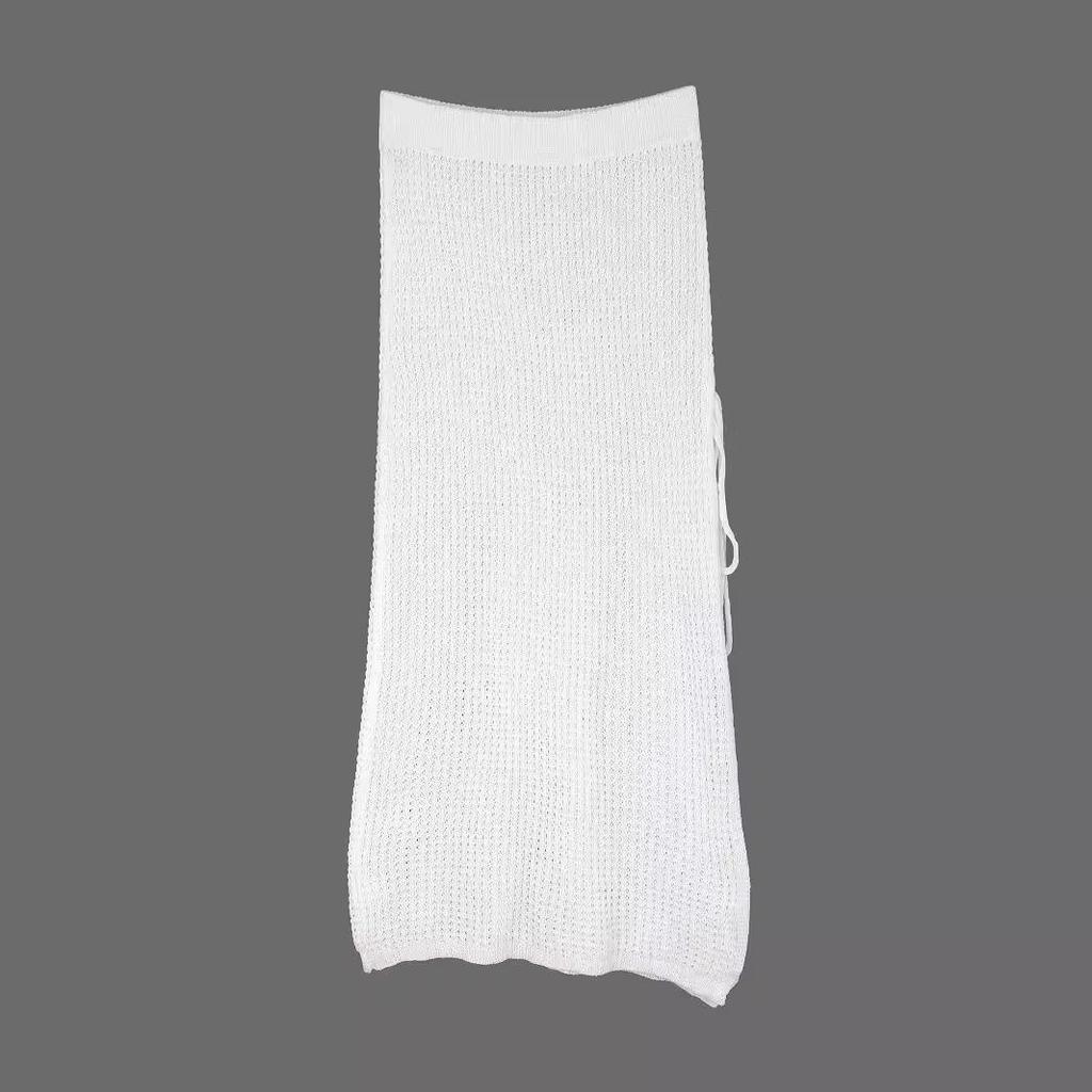 Европейский и американский трикотажный свитер с разрезом для женщин – пляжное платье для отдыха на весну/лето