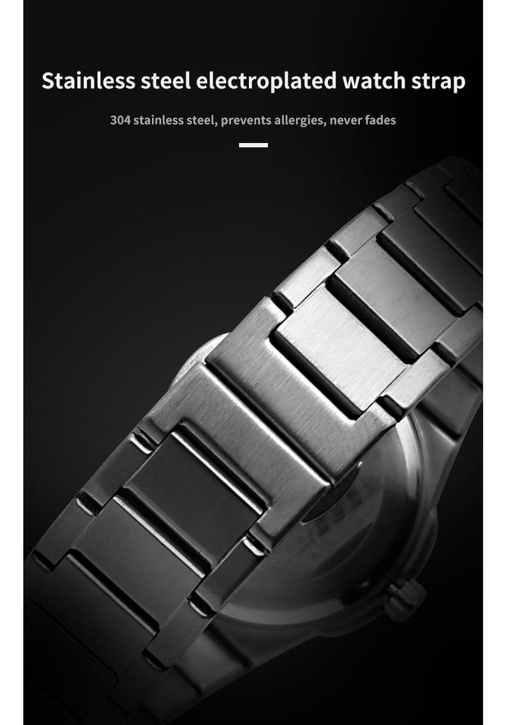 HeroForce 5004TK Men's Quartz Steel Band Wristwatch - Elegant, High-End Design