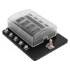 Fuse Box, 10 Way Fuse Block Holder Output 12-16AWG Splashproof Input 4-6AWG For Yacht Boats