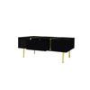 Table basse - MUVOE - Moderne - Noir brillant - 2 tiroirs - Design contemporain