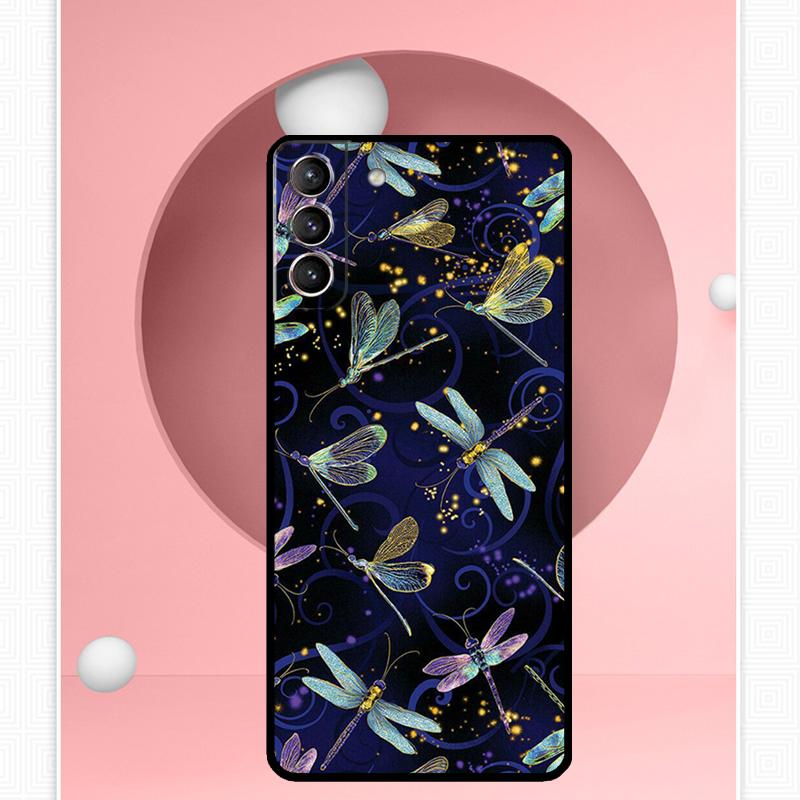 Dragonfly Case For Samsung Galaxy S22 S23 S24 Ultra Note 20 10 S8 S9 S10 Plus S21 S20 FE Soft Cover