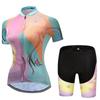 Summer Short Sleeve Riding Bicycle Cycling Clothing Set Pattern Printing Women Sport Jerseys Suits