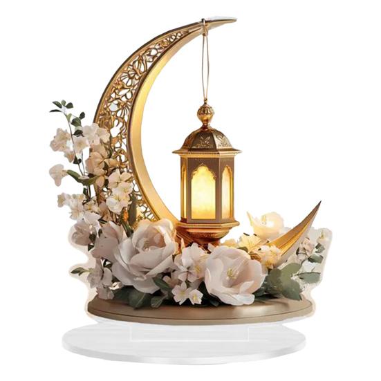 Акриловый лунный замок Yousheng, украшение 2D, плоский полумесяц, мечеть, дворец, настольная вывеска, праздничная вечеринка, домашний офис, гостиная, спальня, украшение рабочего стола