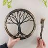 Шаманский барабан Древо жизни Орнамент Деревянный шаманский бубен Сибирский барабан Духовная музыка Пасхальные подарки