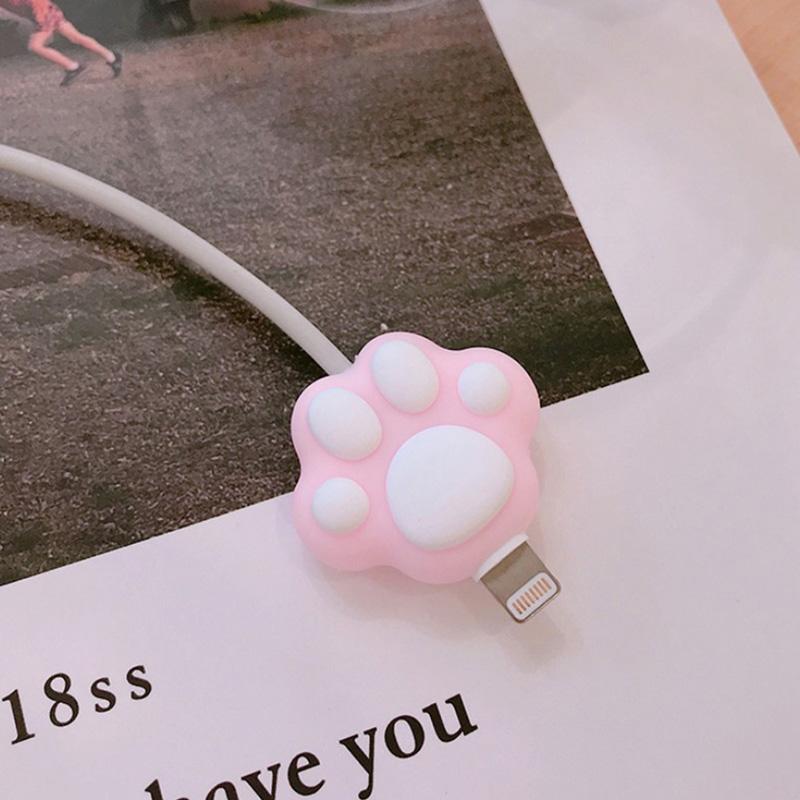 Милое зарядное устройство для укуса кабеля Usb, защитная пленка для силиконового кабеля, для зарядки