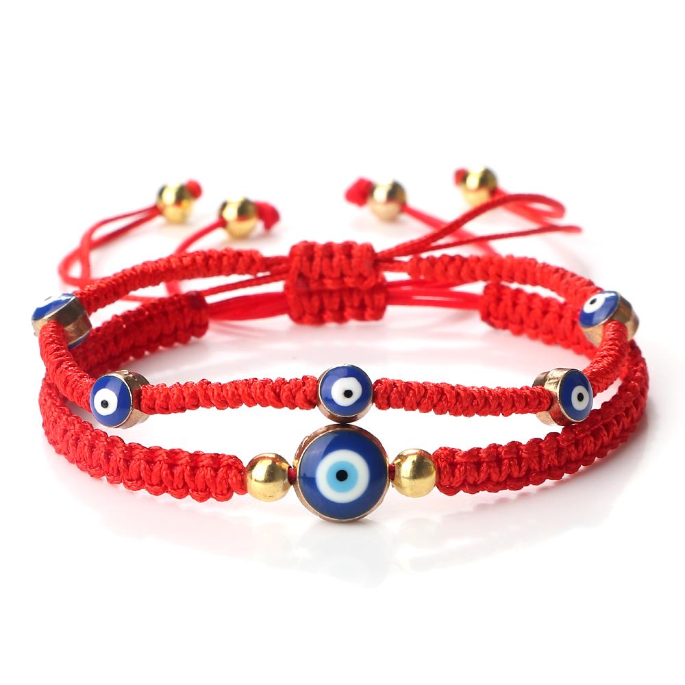 1 шт. Винтажные синие браслеты-косички «Сглаз» для пары, несколько цветов, нейлоновая веревка, вязаные регулируемые браслеты для мужчин и женщин, украшения Рейки