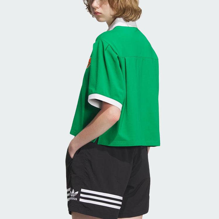 adidas Женская футболка-поло Originals Varct Зеленый/Оранжевый IU4767