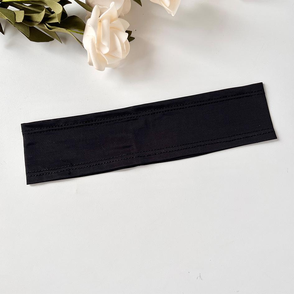 Трансграничная повязка для йоги из ледяного шелка: Однотонная повязка на голову для фитнеса, умывания лица и закалывания волос