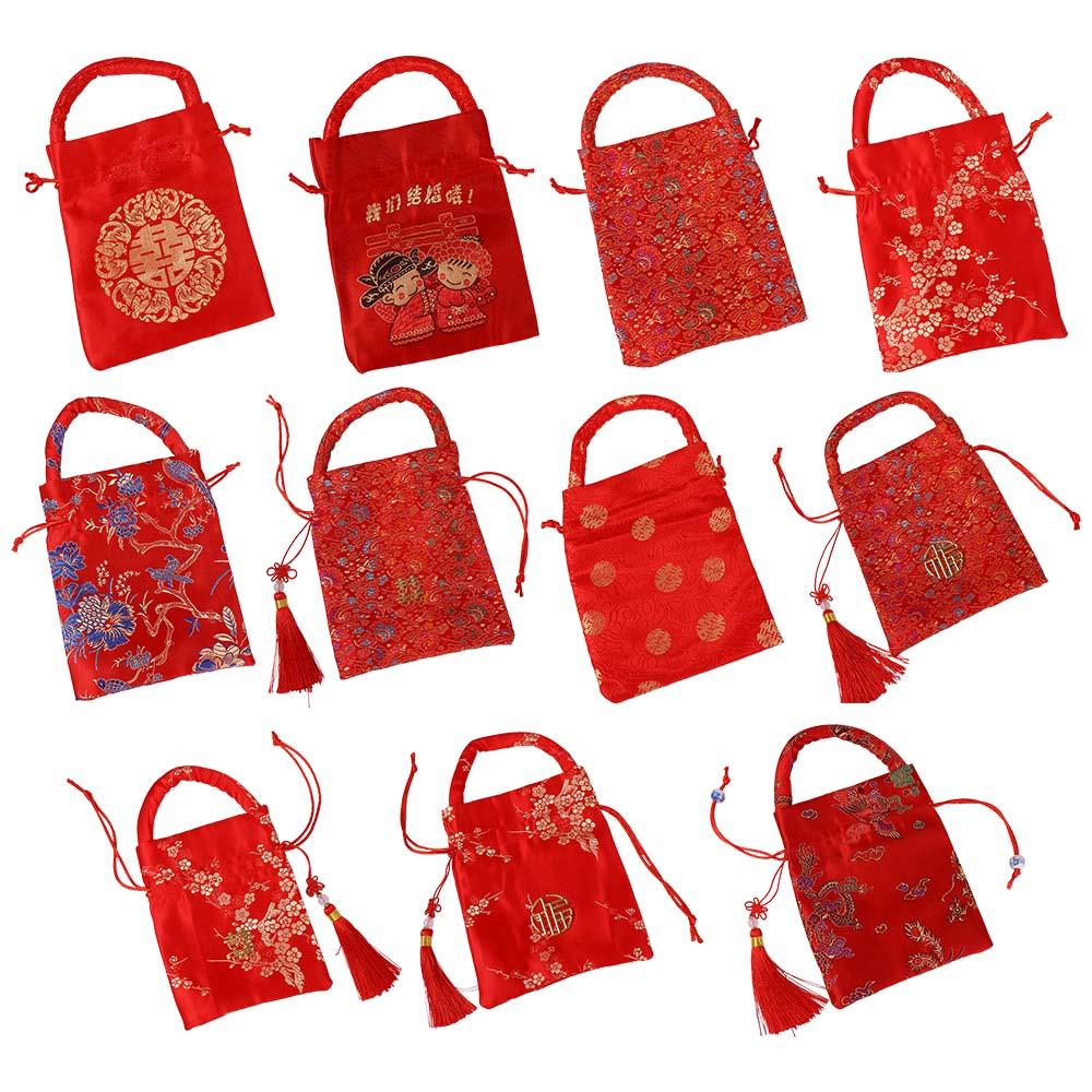 Supplies Wedding With Tassels Chinese Knot Wedding-favor Gift Handle Bag Candy Bag Package Bag