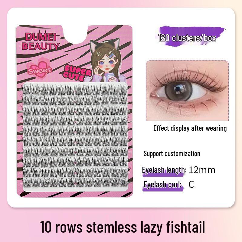 10-Row Autumn Leaf & Sunflower Faux Eyelashes - Flat, Glue-Free