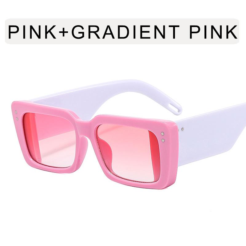 Candy Color Sun glasses Men Women Square Shape Wide Leg Anti-glare Sunglasses for Men Women Fashion Trendy Glasses Female