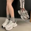Lightweight Heightening Sneakers Are Popular Women's Shoes This Year 2025 Spring and Autumn New White Platform European Station Dad Shoes Women