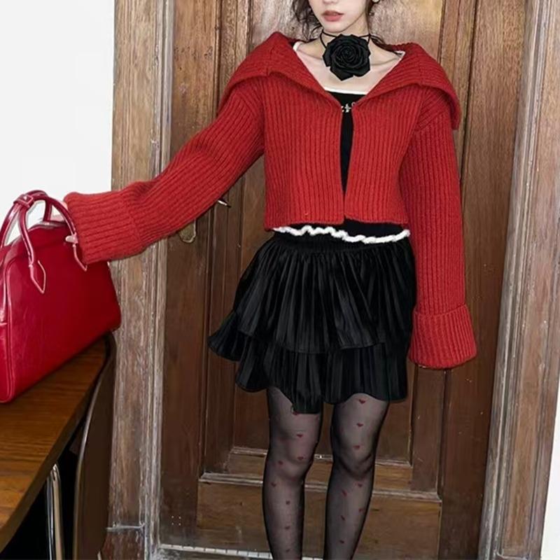 Элегантный вязаный кардиган женский короткий свитер куртка весна и осень длинный рукав повседневный корейская мода лацканы пальто однотонный простой офисная одежда