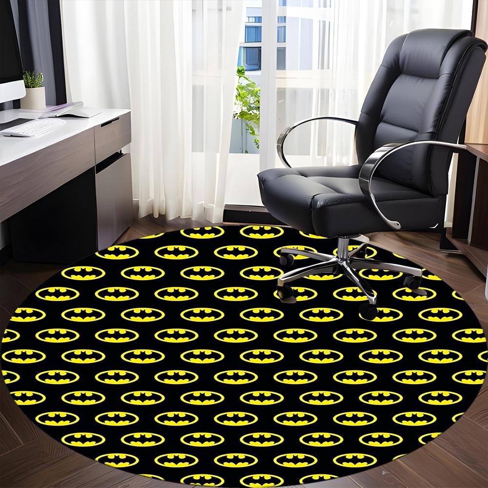 1pc Batman Office Round Area Rug, Under Office Chairs Bedroom Living Room Home Decor, Room Deco, Available in Various Sizes101