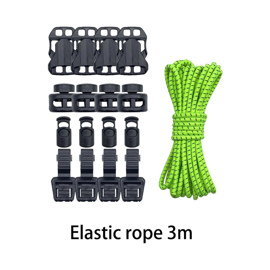 1 Reflective And Stretchable Elastic Cord for Backpack, with Nylon Latex Buckle, Ideal