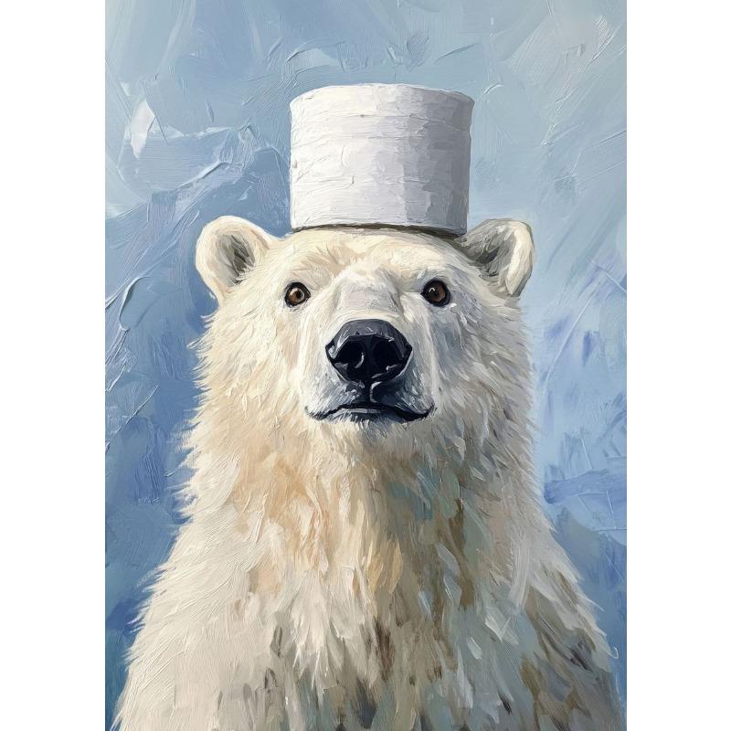 Ванная Комната Животное с Туалетной Бумагой Постеры Принты Лиса Тигр Выдра Корова Панда Обезьяна Холст Картина Настенное Искусство Картинки Домашний Декор