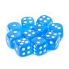 10pcs Six Sided 15mm Game Dices Transparent Cube Round Corner Portable Table Playing Games