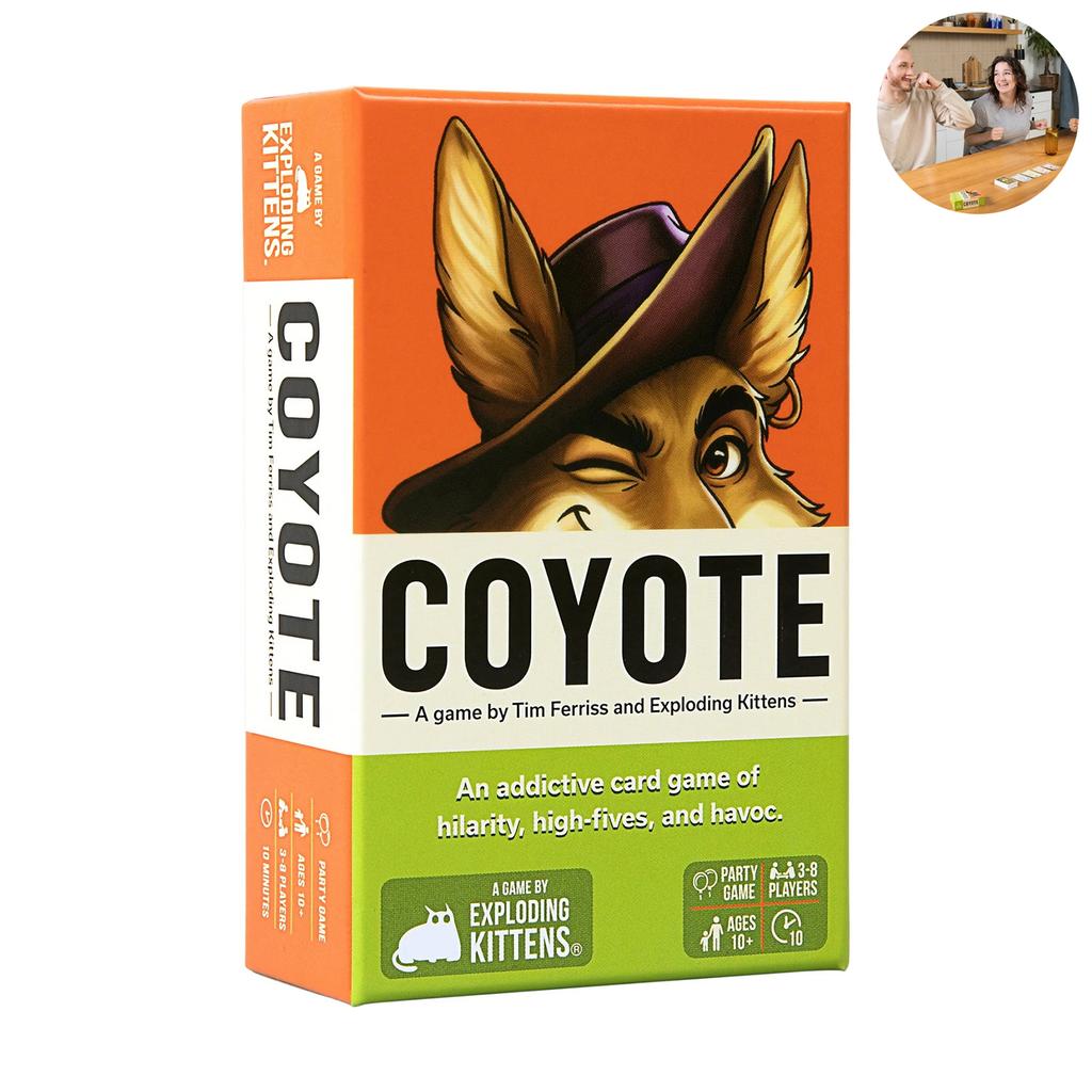 Coyote Card Game Fun Adult Party Board Game with 36 Cards Family Friends Strategy Bluffing Game for Game Night