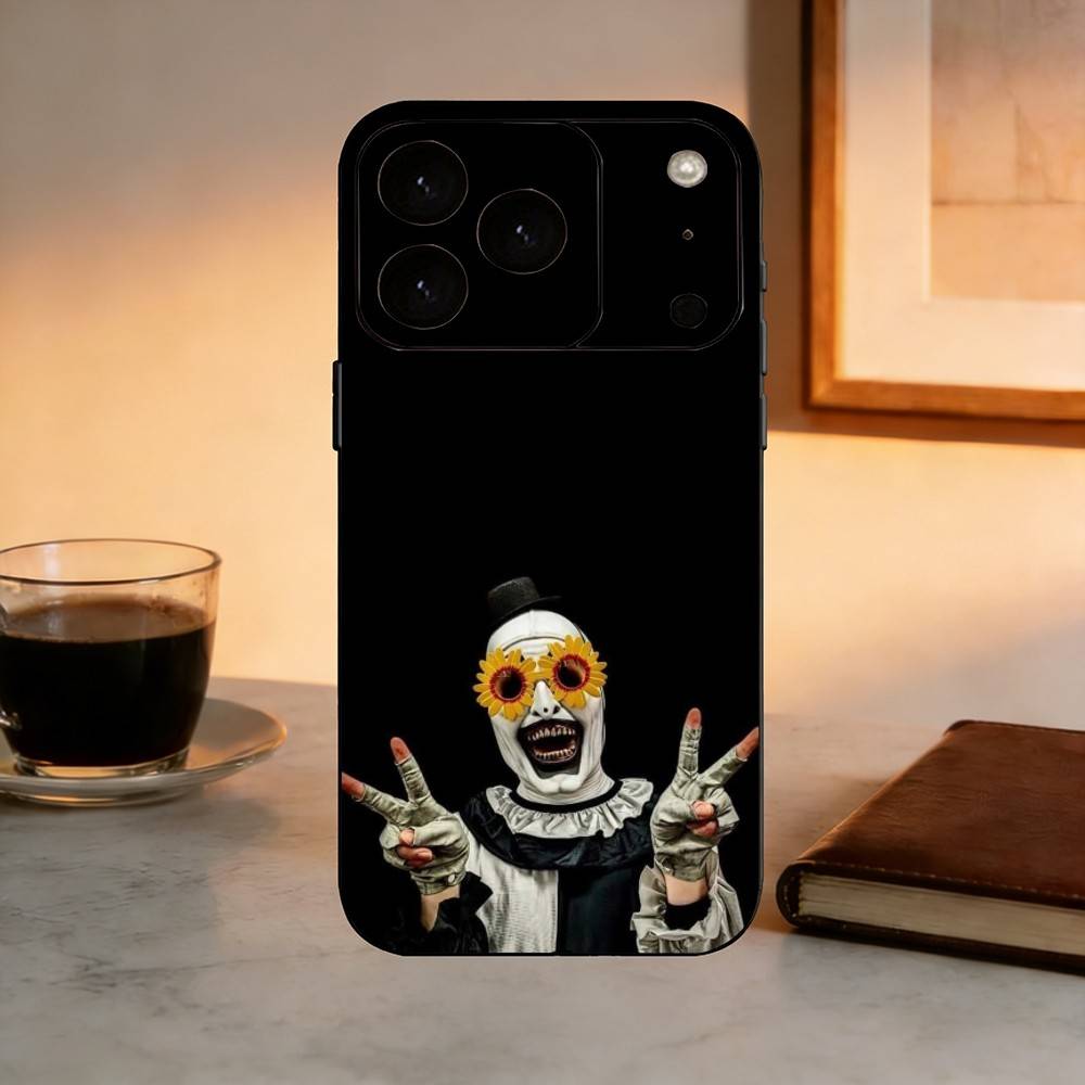 Арт чехол для телефона C-Clown horror T-Terrifer Силиконовый Мягкий Для IPhone 17 16 15 14 13 12 11 X XR Plus Pro Max Plus