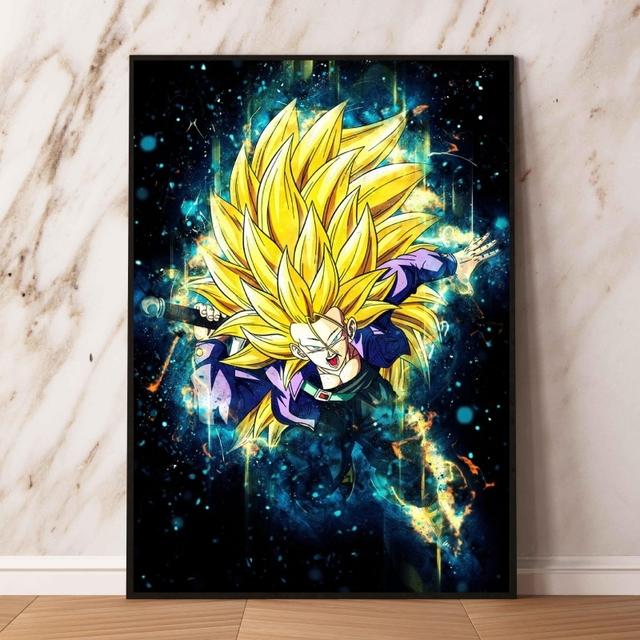 Плакаты и картины, комиксы Сон Гоку Какарот, картинки, друзья, подарки, украшения для детской спальни, печать высокого разрешения
