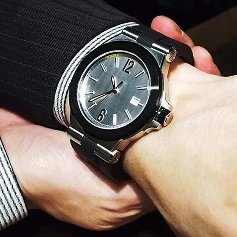 Для серии Bulgari DIAGONO ремешок для часов с приподнятым ободком водонепроницаемый силиконовый ремешок для часов черные аксессуары для часов 22 * 7 мм
