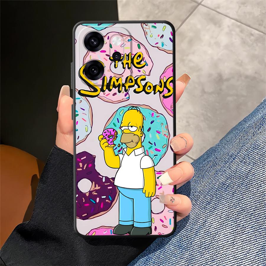 Чехол для телефона для Oppo A76 F9 F11 F29 A93 A98 A96 A74 A84 A78 Reno 4F 5 6 7 8 10 11 14 A83 S-simpsons Пончик
