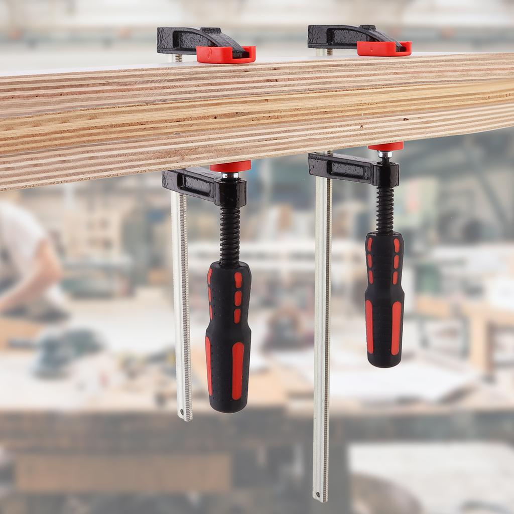 2pcs/set 8 12 Inch German F Shape Steel Bar Clamps for Carpenter Woodworking Heavy Cast Iron F Clamps Clip DIY Hand Tools