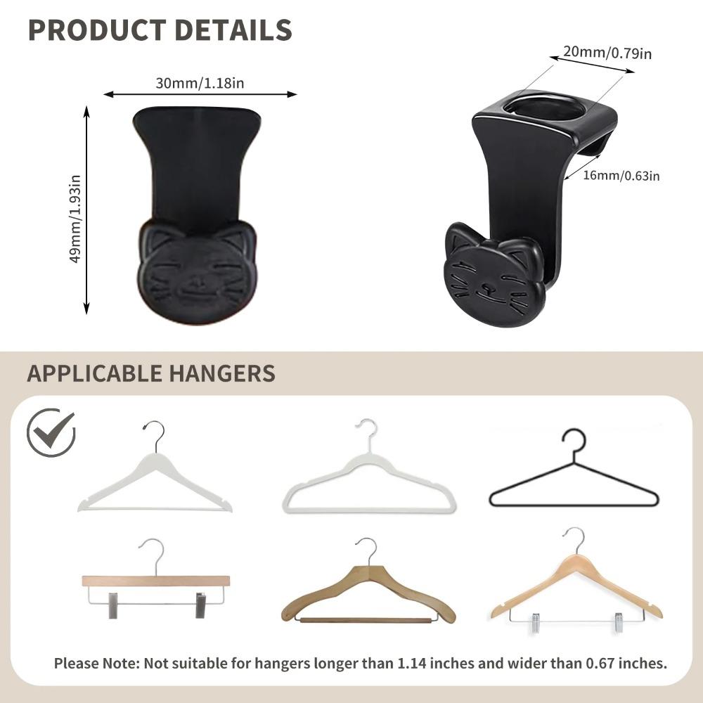 18PCS Space Triangles for Hangers, Clothes Hanger Organizer Bear Shaped Heavy Duty Cascading for Closet