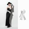 Vintage Satin Long Gloves Lace Long Finger Mittens Wedding Bridal Gloves  Dress Accessories