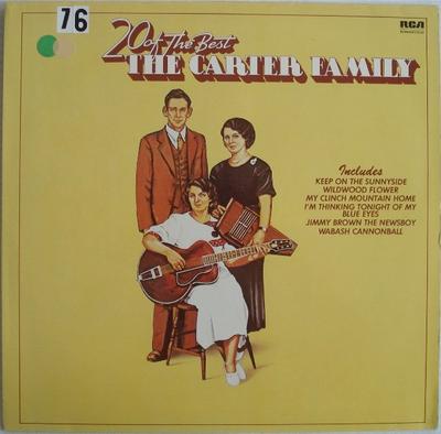Виниловая пластинка CARTER FAMILY - 20 лучших NL89369 RCA Internation 1984 Европа Кантри Б/У