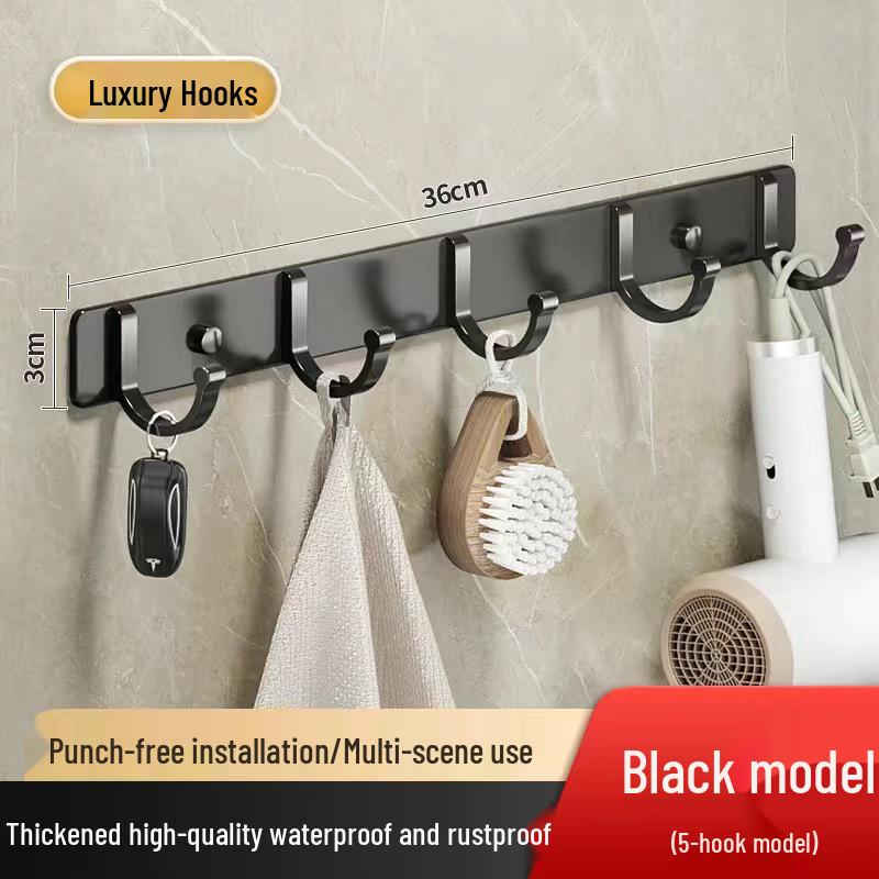 Клейкий крючок из космического алюминия для ванной и кухни - Самоклеящаяся вешалка для пальто и одежды